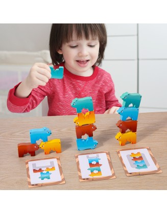 Bear Jenga game children's early education toy