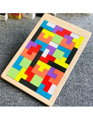 New wooden Tetris puzzle game for kids