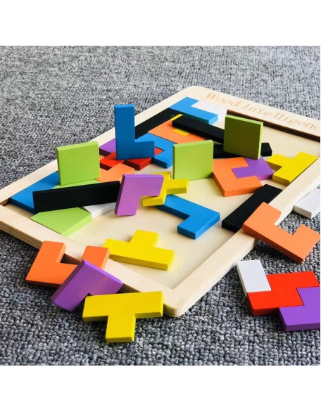 New wooden Tetris puzzle game for kids