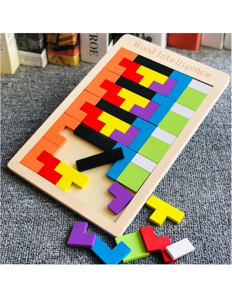 New wooden Tetris puzzle game for kids