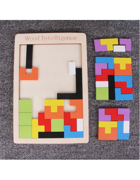 New wooden Tetris puzzle game for kids