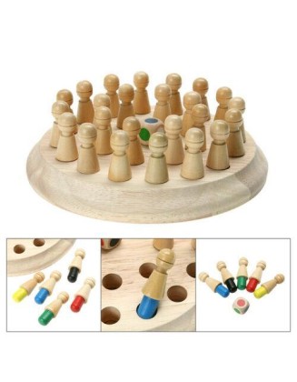 Roundabout Wooden Memory Chess