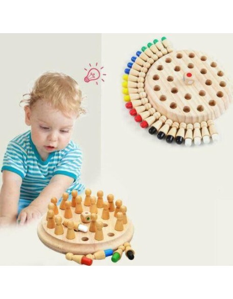 Roundabout Wooden Memory Chess