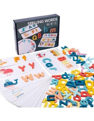 Wooden Alphabet Spelling Cards