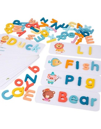 Wooden Alphabet Spelling Cards