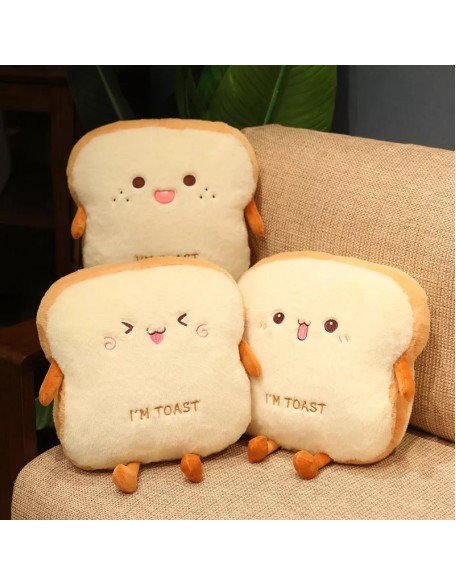 Plush "I'm Toast" handwarmer pillow