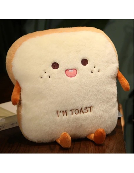 Plush "I'm Toast" handwarmer pillow