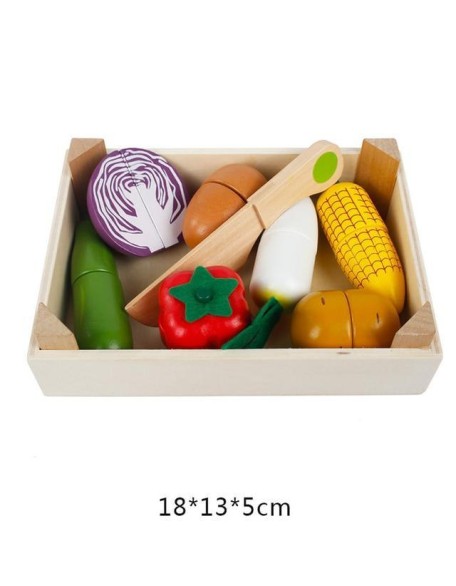 Magnetized Wooden Cutting Food Sets