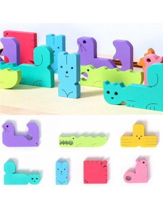 Wooden Animals Tetris Puzzle